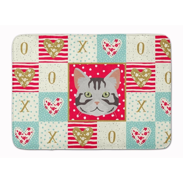 Carolines Treasures 19 x 27 in. American Shorthair Cat Love Machine Washable Memory Foam Mat CK5082RUG - main